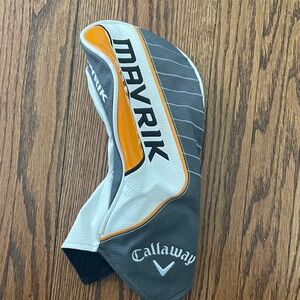 Callaway Golf Mavrik Driver Headcover in Gray, White, and Orange Brand New